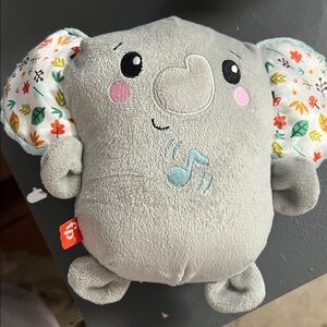 Fisher-Price Gray Elephant Plush with Colorful Ears